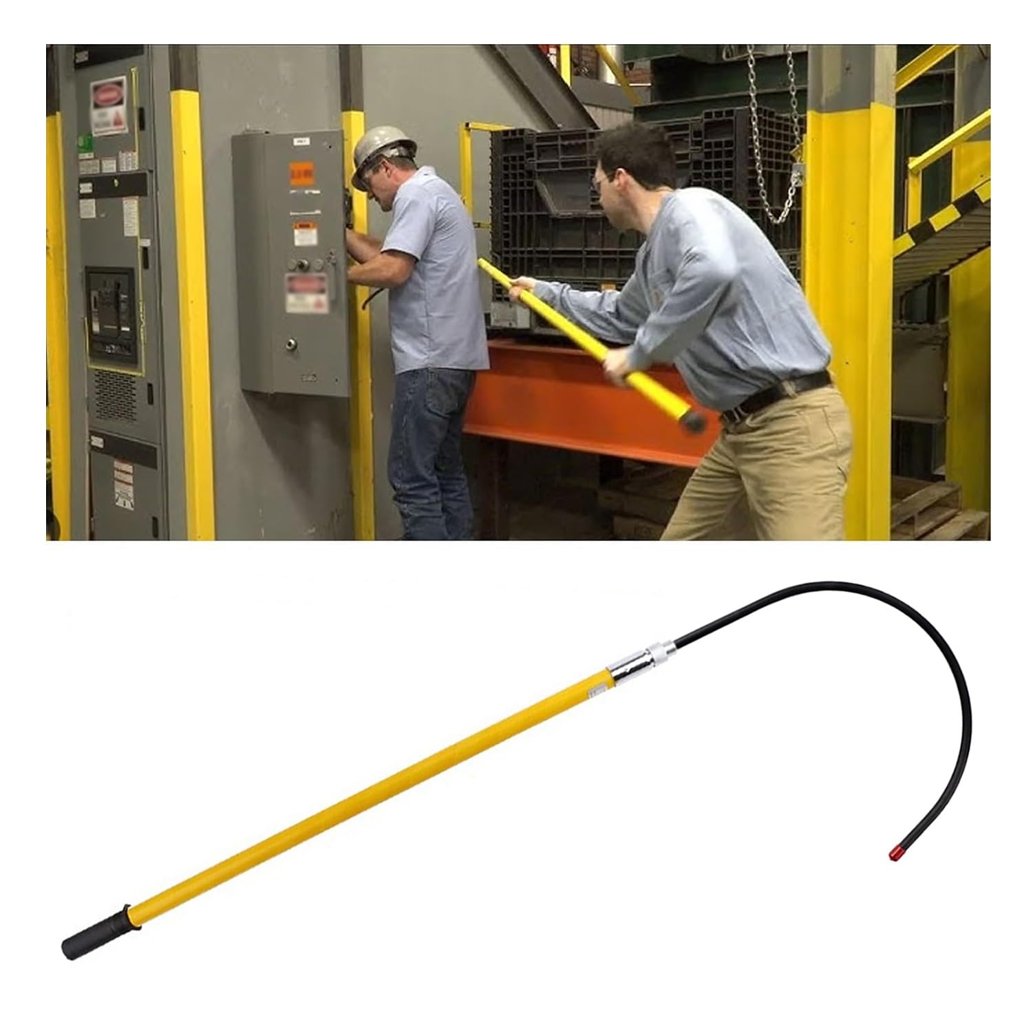 GLETSF Fireproof Insulated Rescue Hook - Anti-electrocution Safety Tool for Power Stations, Factories, and Auto Maintenance (size_name 4.9 ft),size_name-4.9 ft