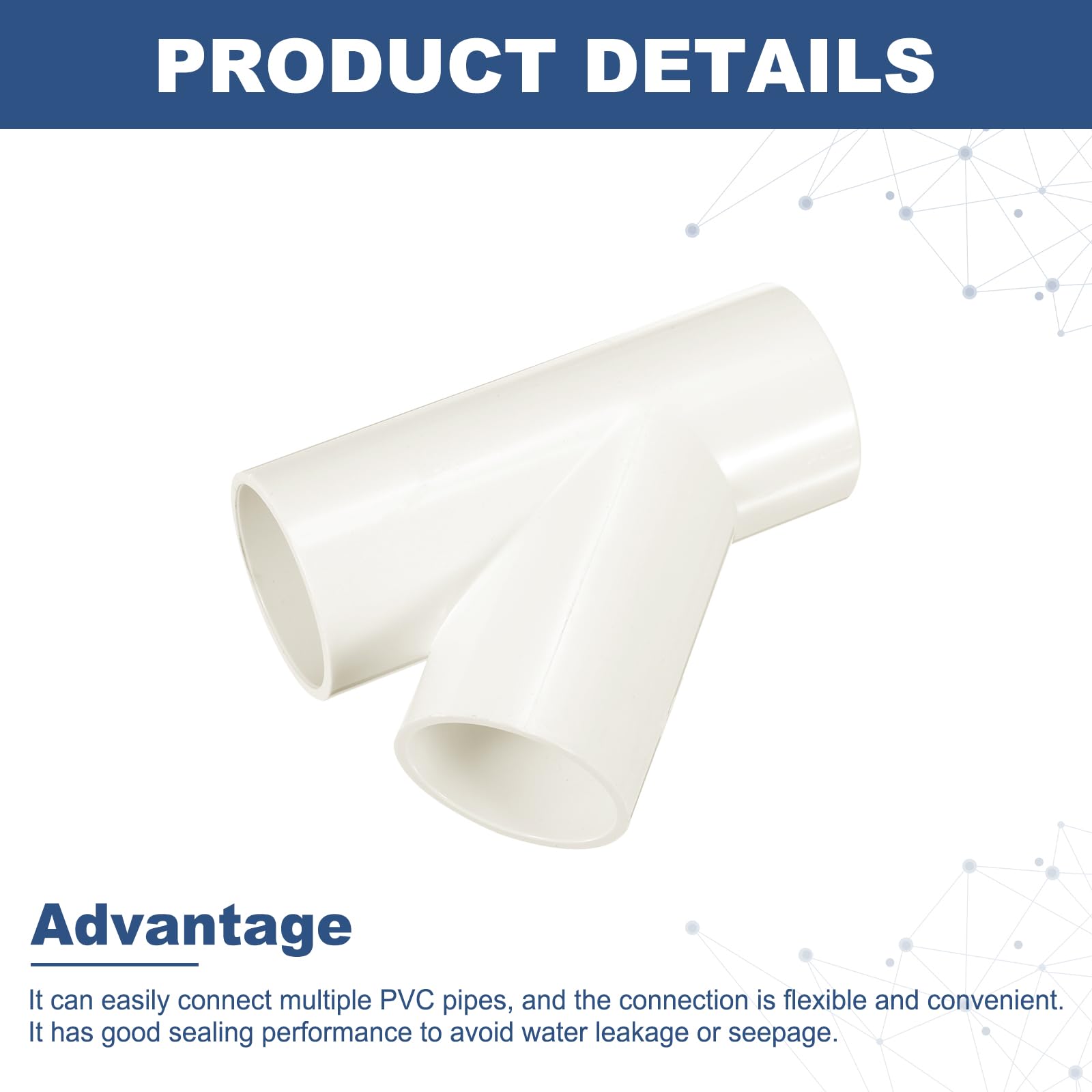 MECCANIXITY 10 conectores de PVC de 3 vías, 45 grados, 1.5 pulgadas, 1.6 pulgadas, conectores de PVC, codo de PVC, accesorios de tubería de PVC, acoplamiento de PVC, conector de esquina de muebles de