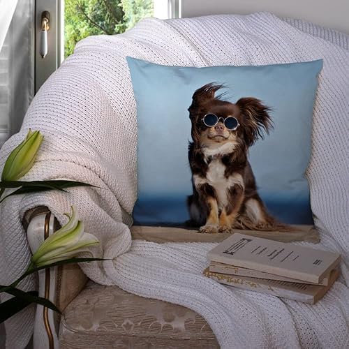 Miniatura 2 de gors Funda de almohada personalizada, funda de cojín personalizada para aniversario, San Valentín (doble cara, 17.7 x 17.7 in18 x 18 pulgadas)