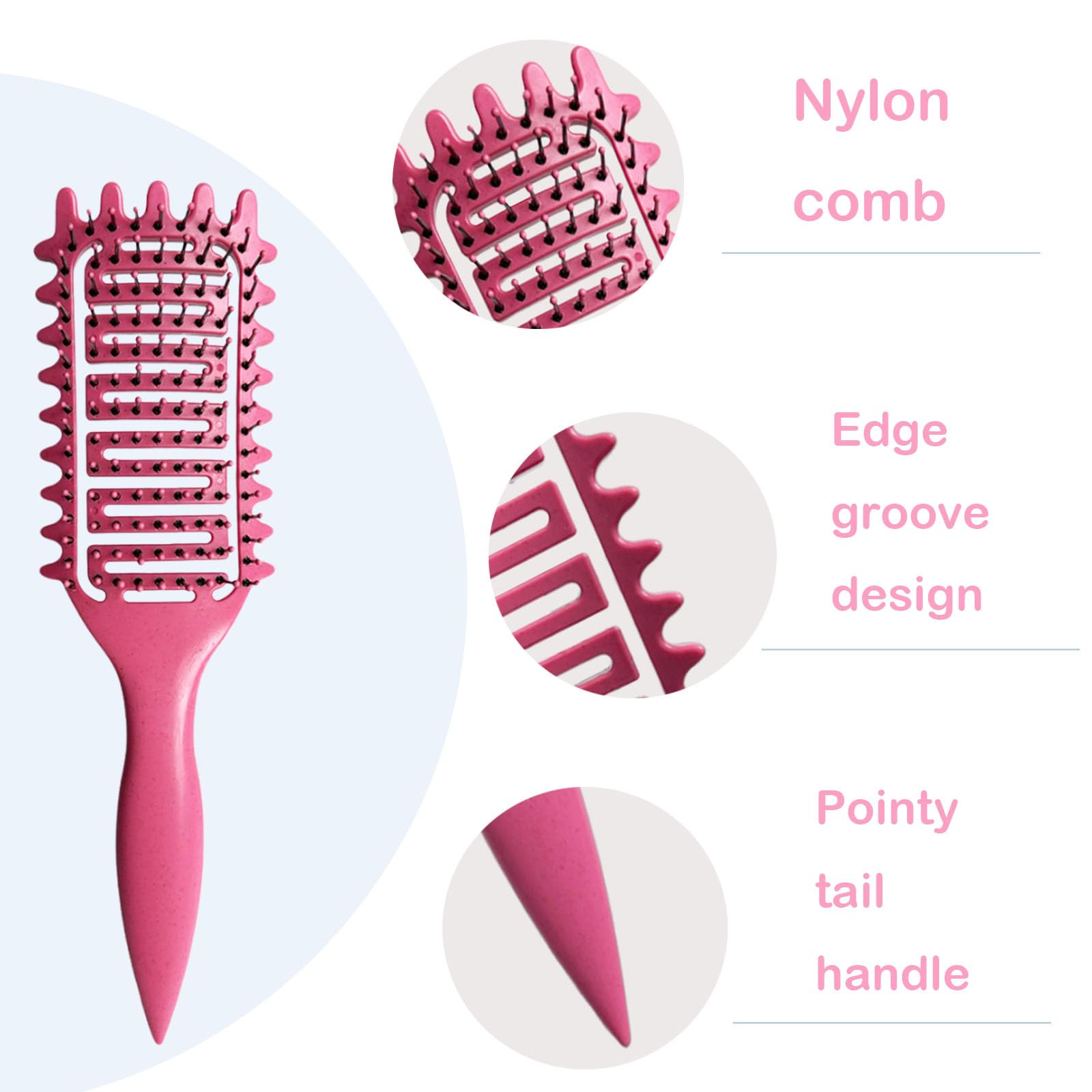 Curly Hair Brush, Curl Defining Brush, Detachment Hair Brush, Define Styling Paddle Brush for Wet/Thin/Curly Hair - Image 3