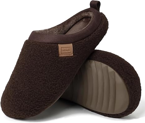 Plush Fuzzy Slip on Indoor Slippers Womens Thermal Slippers with Faux Fur Lining Soft Comfy Memory Foam Non-slip House Shoes