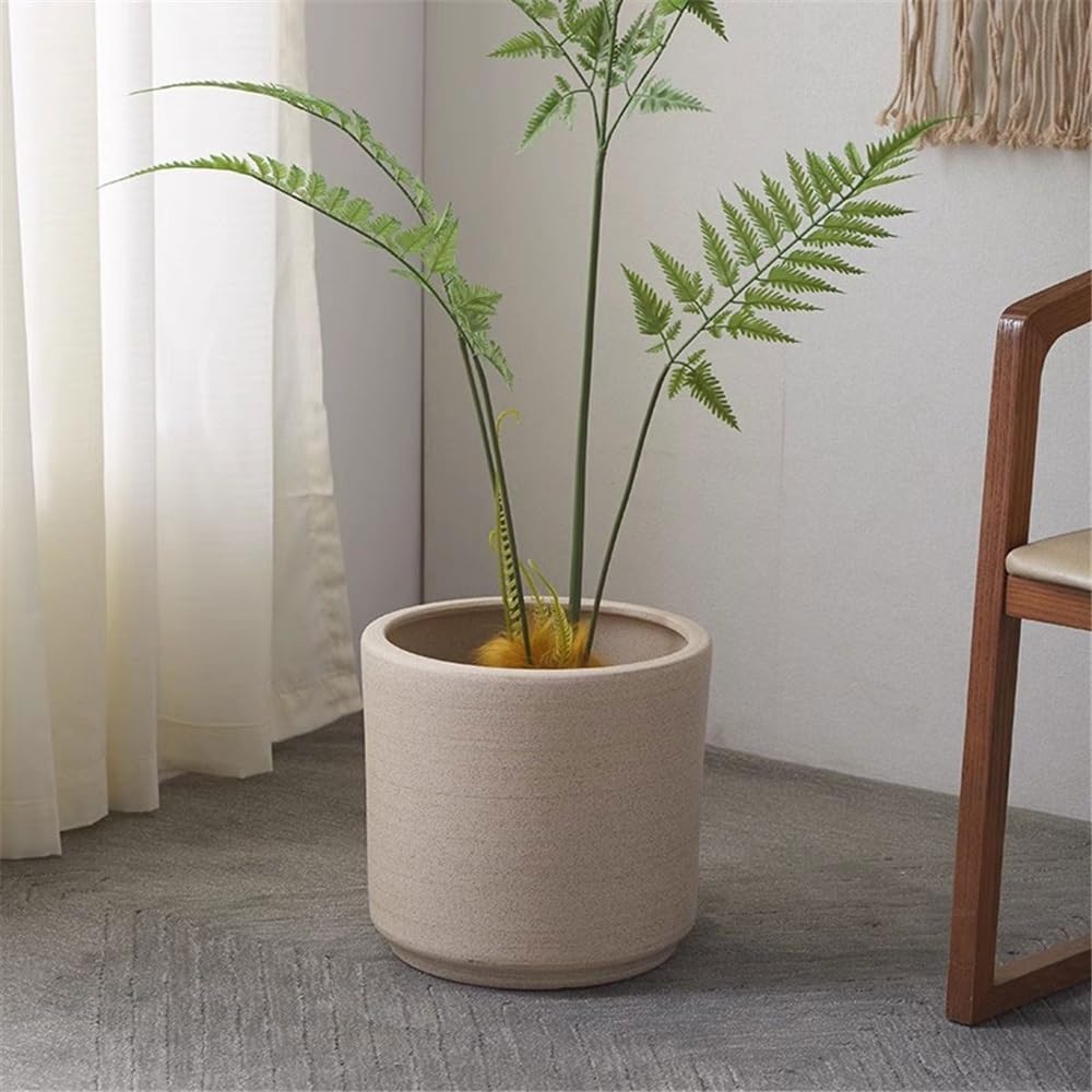 Blumentöpfe Pflanzgefäß mit Drainagelöchern, grober Terrakotta-Gartenpflanzer for den Innen- und Außenbereich, großer Blumenbehälter Pflanzentopf