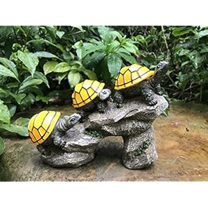Solar Powered Turtles on Log Outdoor Accent Lighting LED Garden Light Decor Solar Powered Turtles on Log Outdoor Accent Lighting LED Garden Light Decor