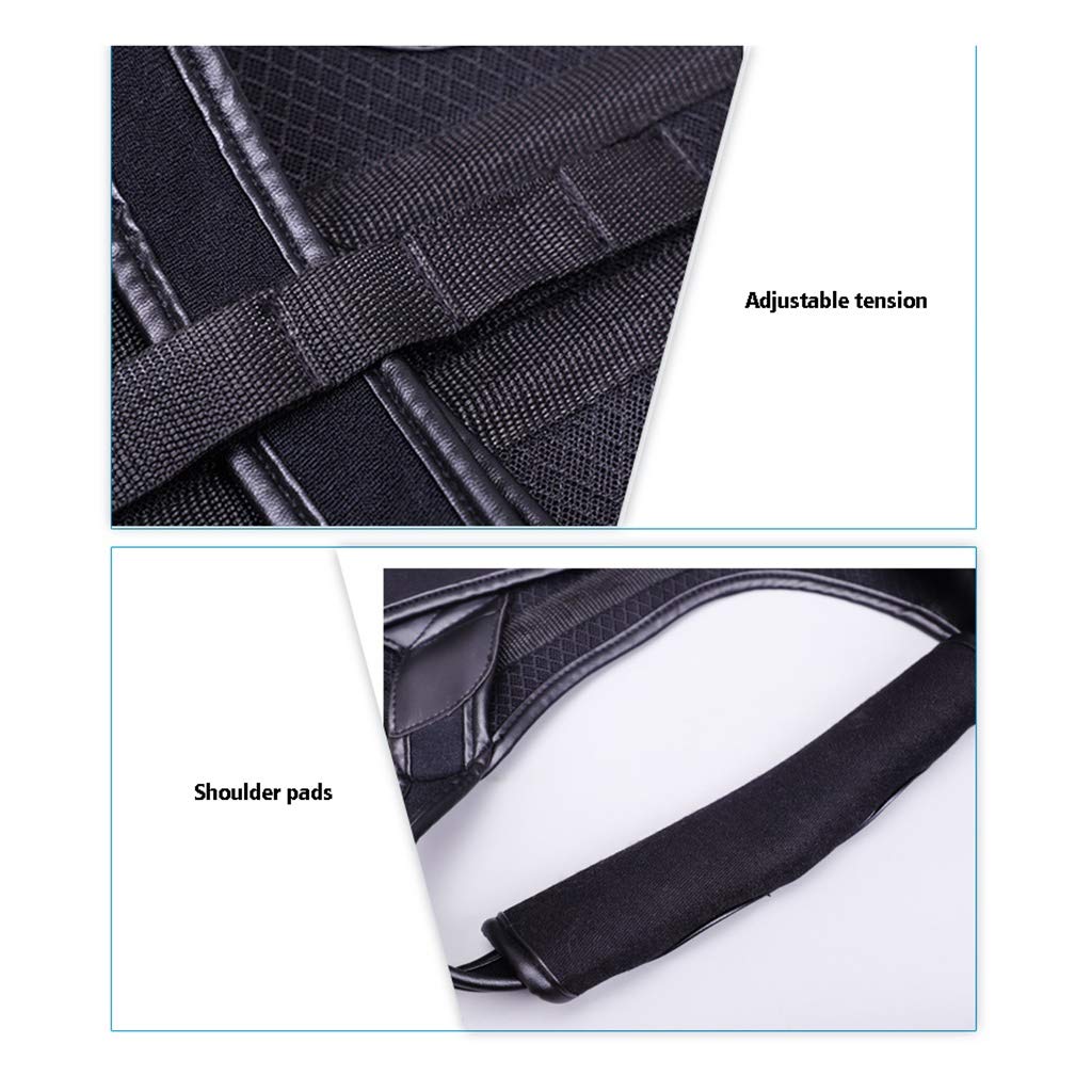 Corrector de postura, corrección de columna lumbar, fuerza equilibrada, correa de hombro, banda de presión ancha negra (varios tamaños) (talla : S) buena