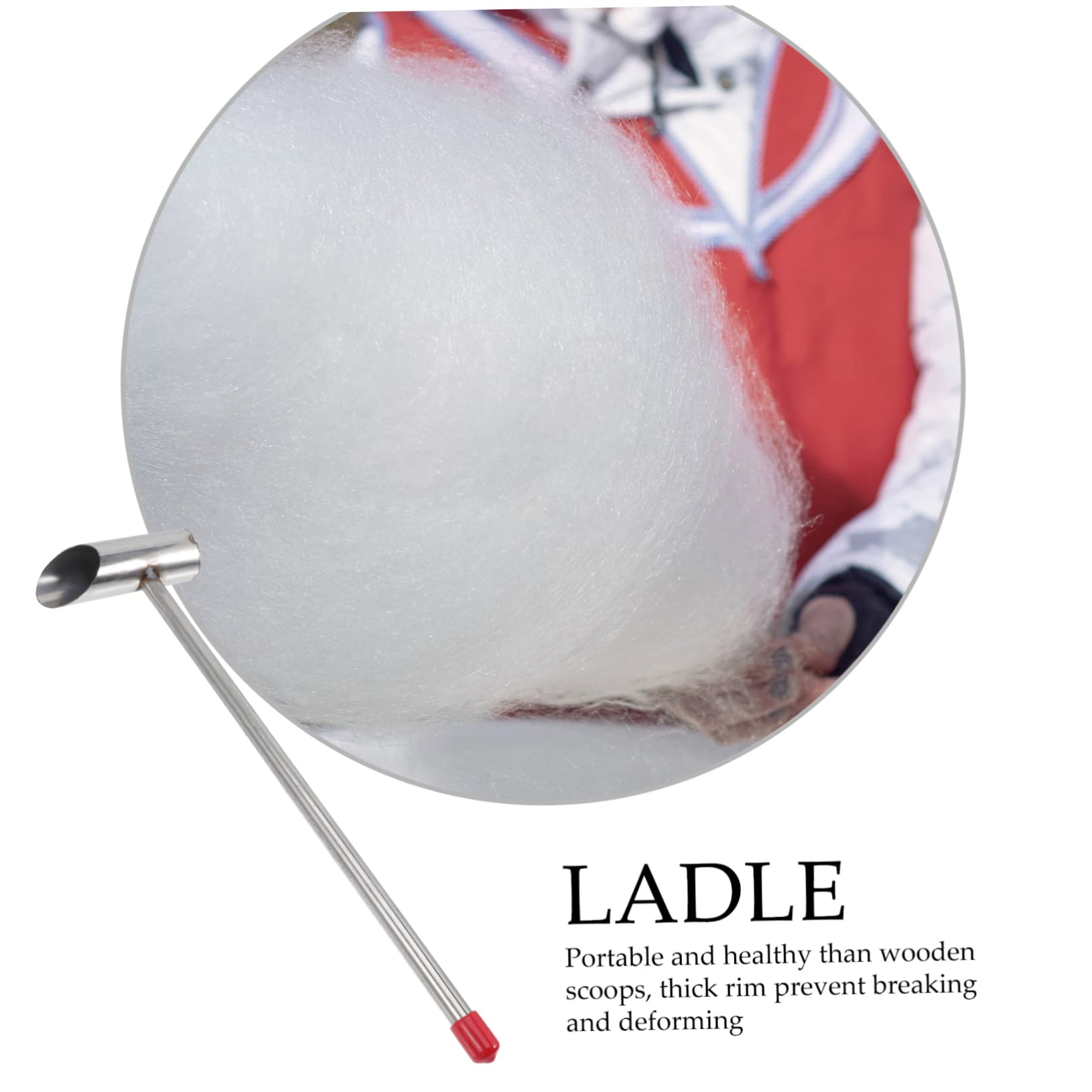 HOLIDYOYO Cotton Candy Maker Scooper Stainless Sugar Spoon for Marshmallow Making Multi-function Candy Scoop Random