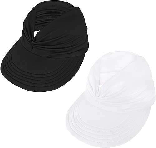 Zando Sombrero de visera para mujer, sombrero de ala ancha para mujer, protección UV, sombreros de playa de verano para mujer, viseras deportivas