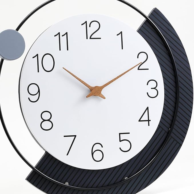 Reloj de Pared Dankeit Analógico Silencioso 40.6 cm Negro y Blanco miniatura 3