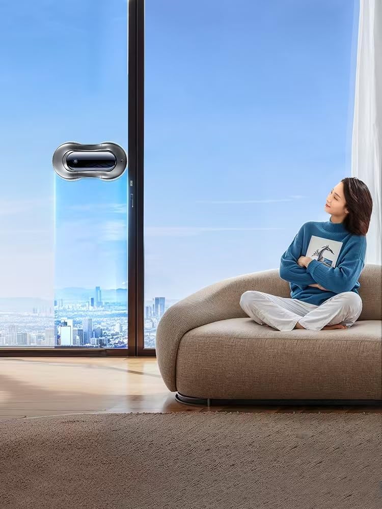 Robot automático de limpieza de ventanas con spray de doble cara, limpiador inteligente de vidrio con control remoto para el hogar, ventanas altas y vidrio sin marco