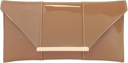 JNB Embrague de caramelo sobre de charol sintético