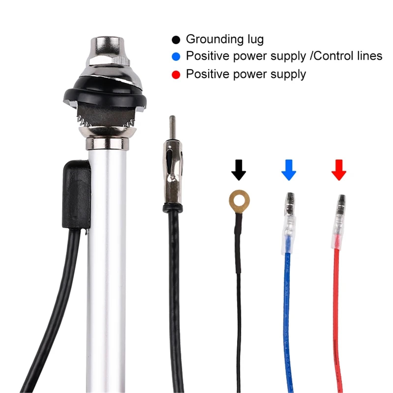 Antenne per auto Antenne trasmittenti AM FM da 12 V, antenne elettriche, telescopiche automatiche, accessori per veicoli esterni per auto