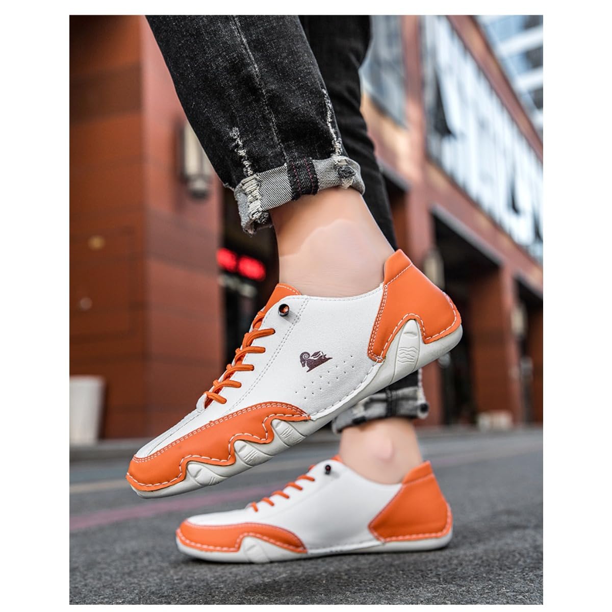 Handgefertigte Leder-Low-Top-Wanderschuhe für Herren und Damen