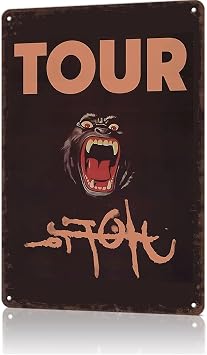 Vintage Metal Sign Gorilla Tour Poster Tin Signs For Man Cave, Garage, Living Roome, Cafe And Pub Wall Decor 8 X 12 Inch Funny Sign