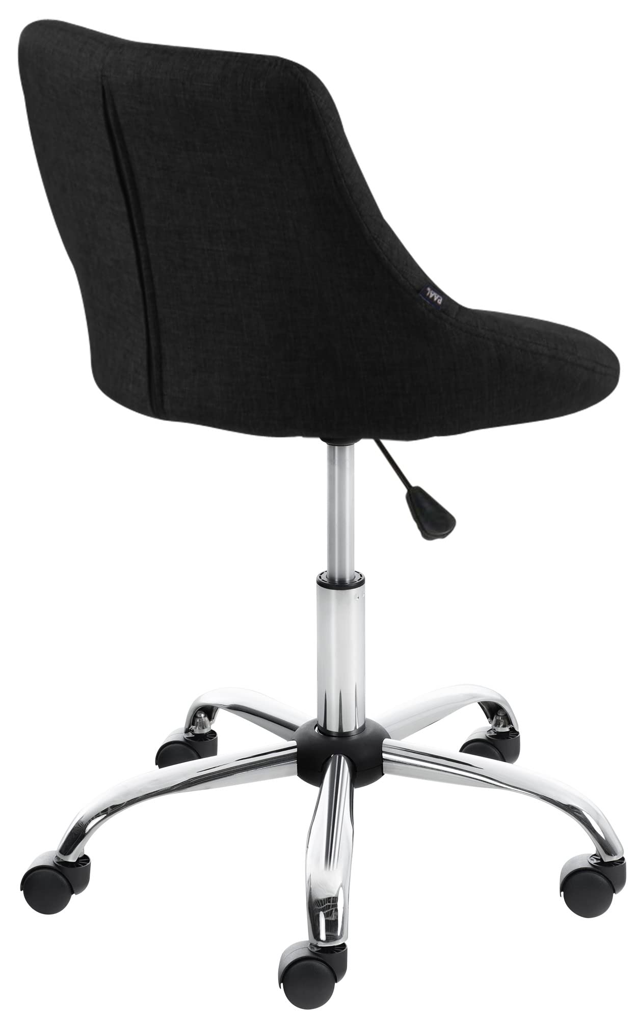CLP Arbeitshocker Lazio I Kunstleder Oder Stoff I Höhenverstellbarer Arbeitsstuhl I Rollbar Farbe schwarz Material Stoff
