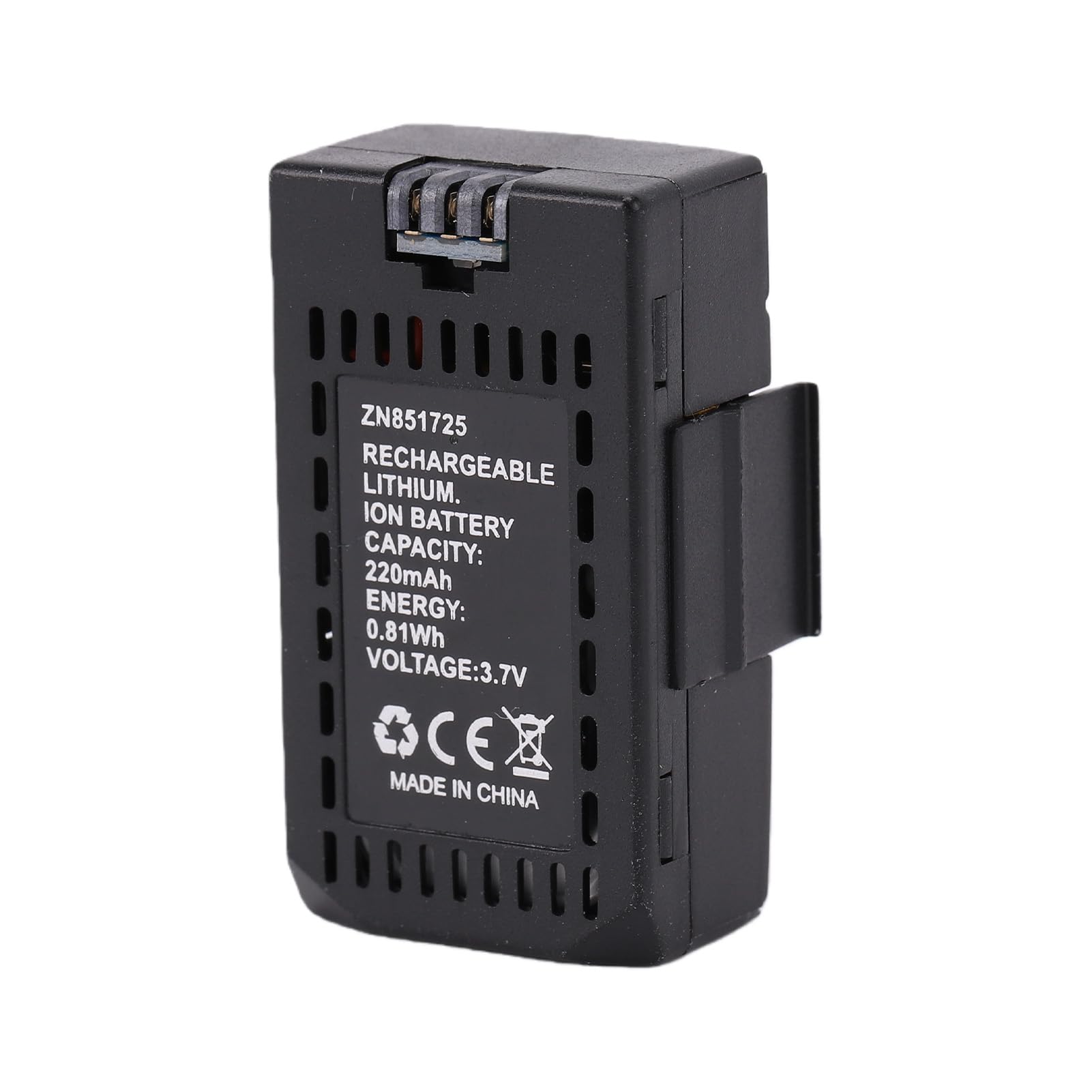 VGEBY Batterie d'avion RC 3,7 V 220 MAh Batterie d'hélicoptère RC Pack de Remplacement en Plastique à Charge Rapide avec Protection de sécurité 8 à 10 Minutes de Vol pour A61 Air Wolf (3PCS)