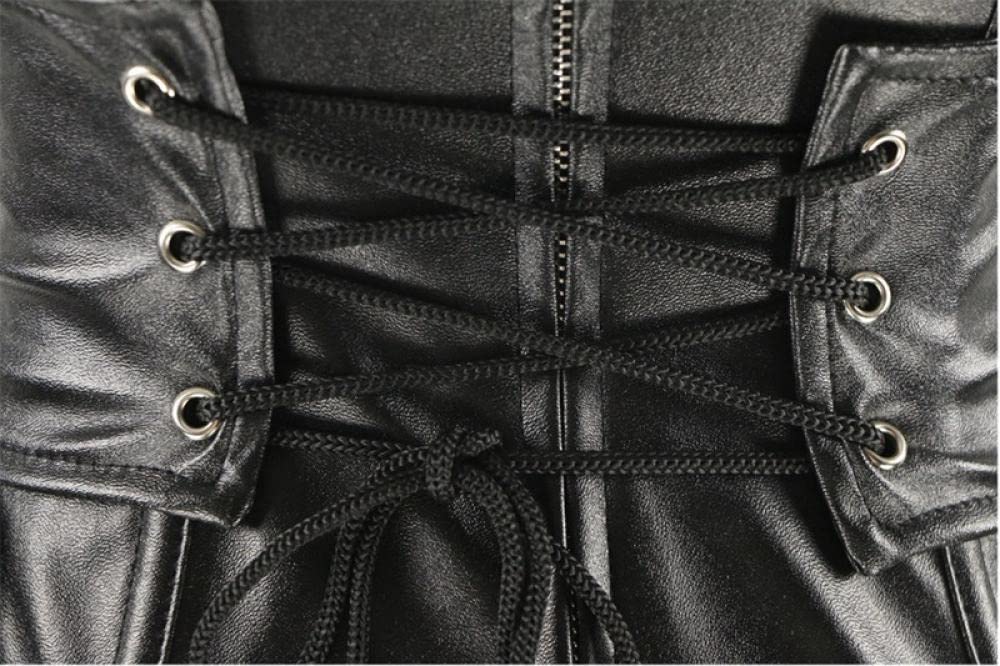 Body Shaper Vollbrust Corsage Top Palace Korsett Leder Reißverschlussformer