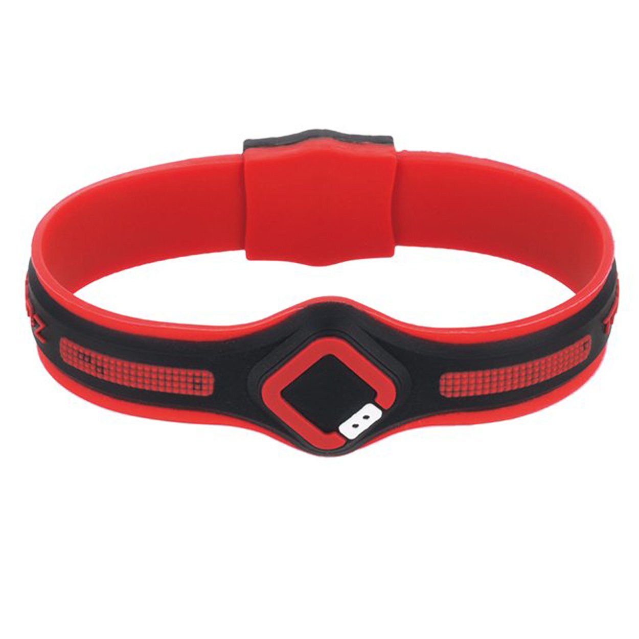 Trion:Z Maxi Loop - Braccialetto magnetico per terapia ionica, unisex, con tecnologia brevettata ANSPO (L, rosso)
