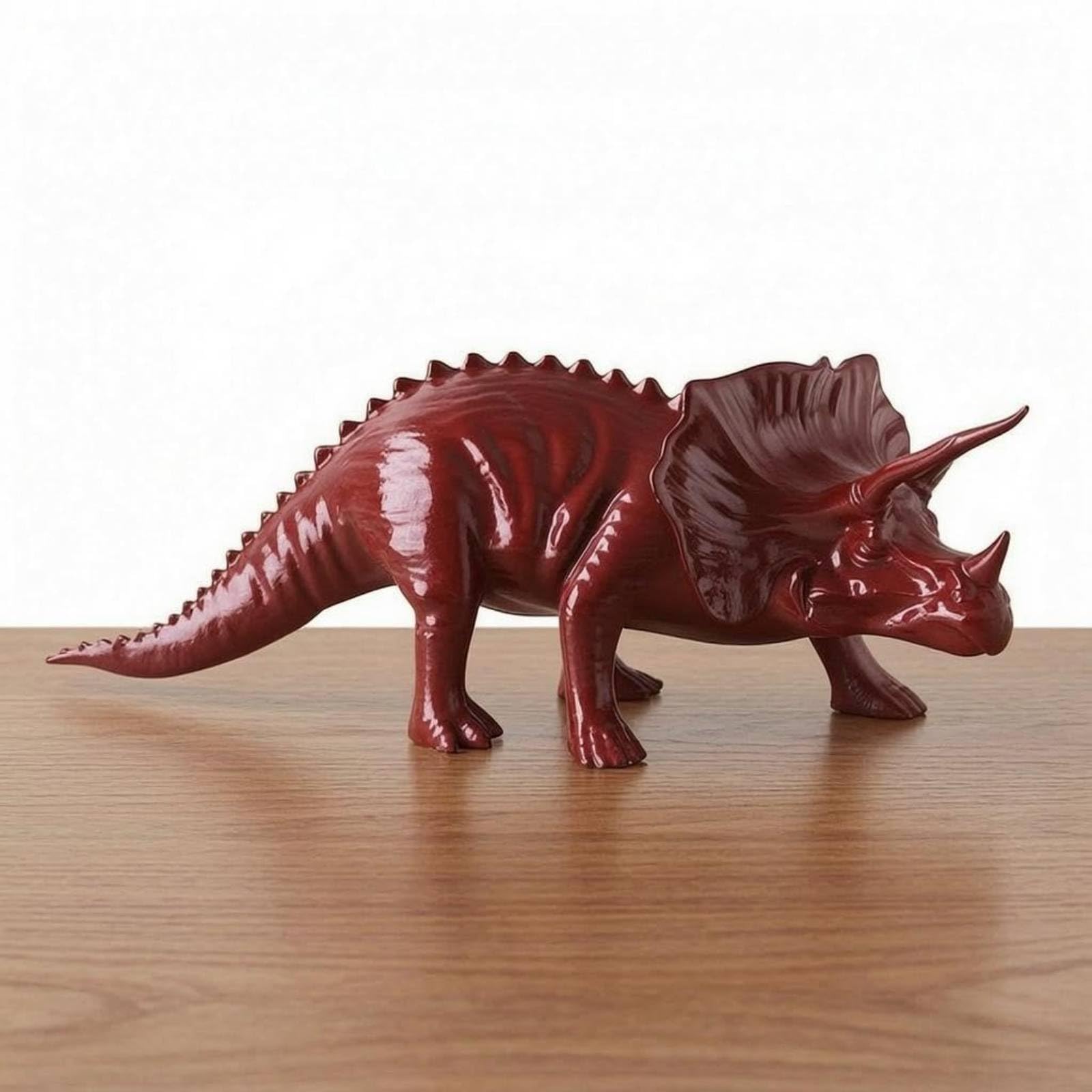Triceratops-Figur Tischdekoration Gehörnte Dinosaurierfigur Naturgetreu Tierfigur, Schwarz