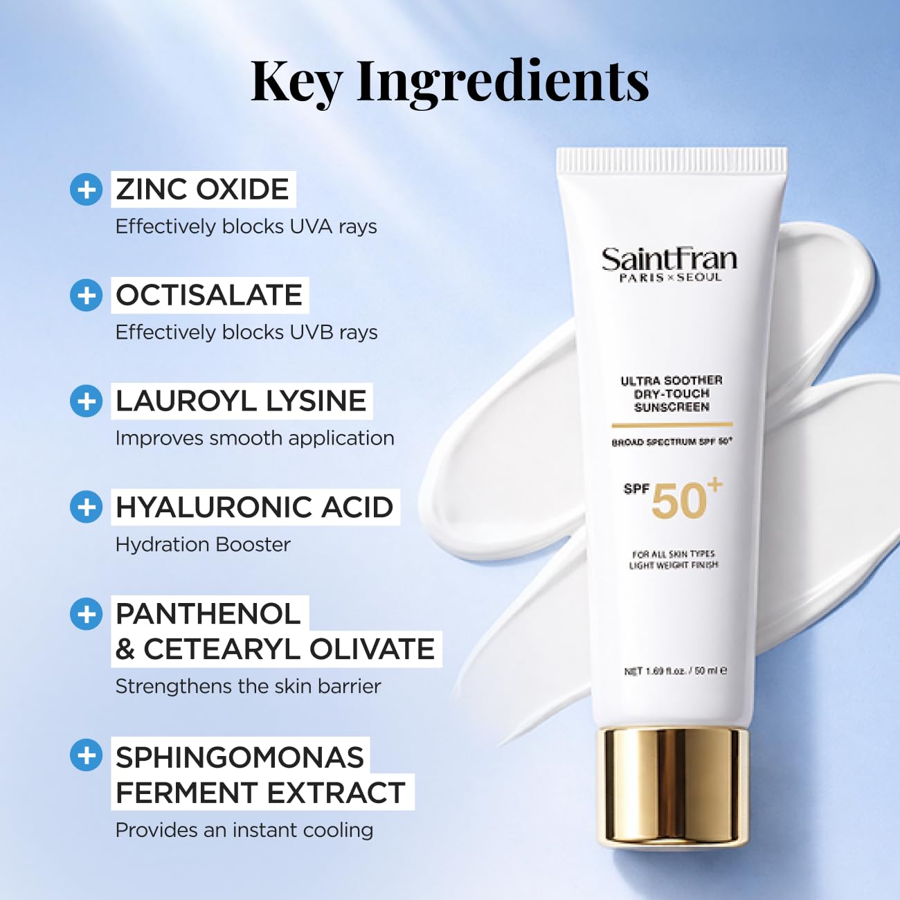 SOOTHER DRY-TOUCH SUNSCREEN SFP50+ | Soft Matte Finish, Oil Control, Lightweight Formula, No White Cast, Makeup-Friendly, Broad Spectrum UV Protection, Daily Wear