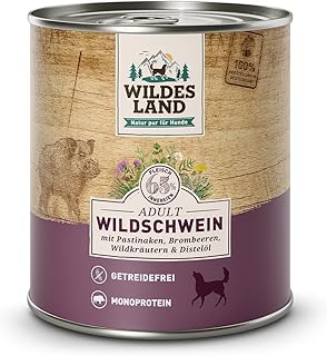 Wildes Land Wet Food for Dogs with Wild Herbs and Thistle Oil, Gluten Free, Extra Meat, Best Acceptance and Compatibility product image