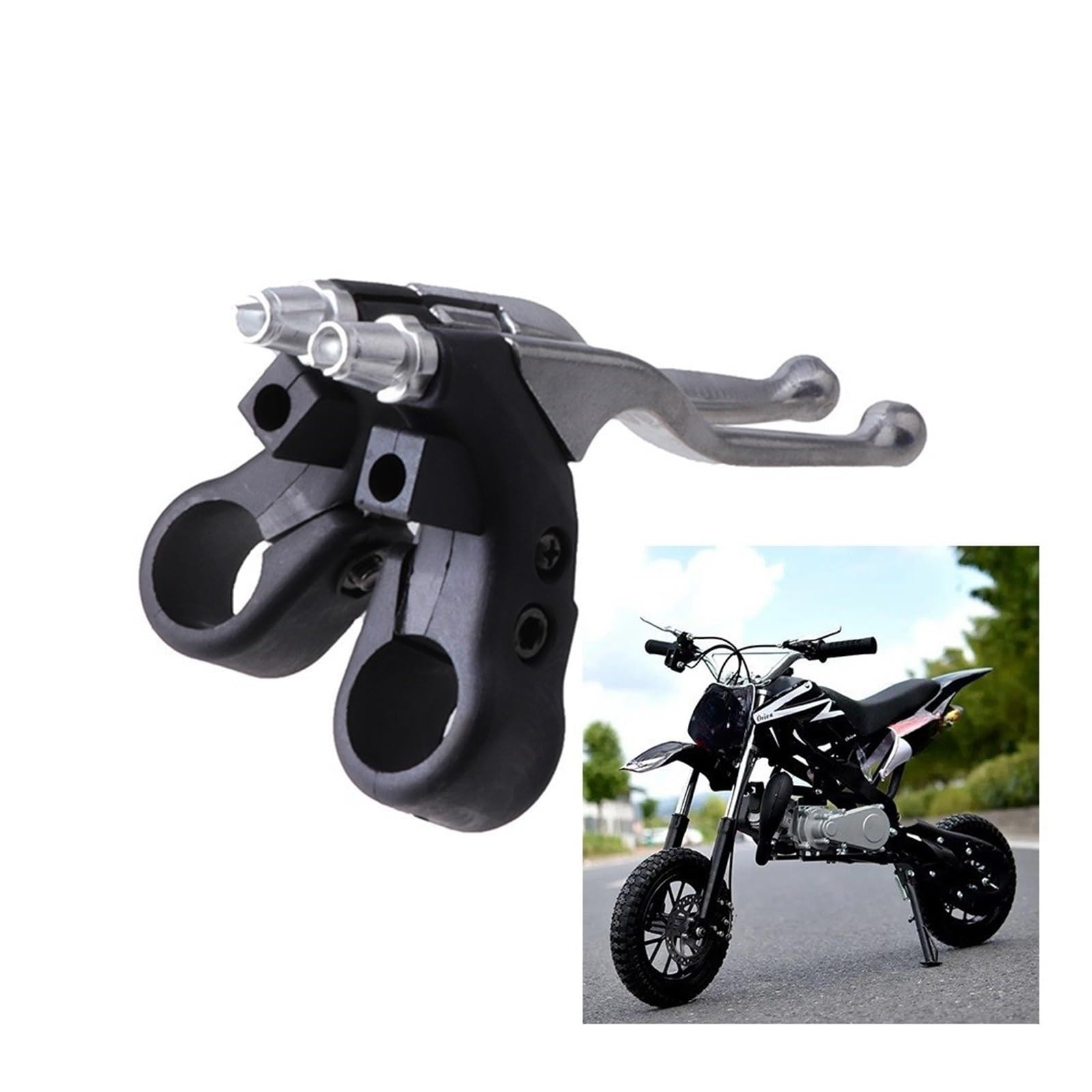 Palanca Freno Izquierdo/Derecho Motocicleta 7/8 '', 22mm para 47cc, 49cc, 2 Tiempos Bolsillo Moto Cross Ciclomotor Scooter Gas Mini Motocicleta Palancas Frenos
