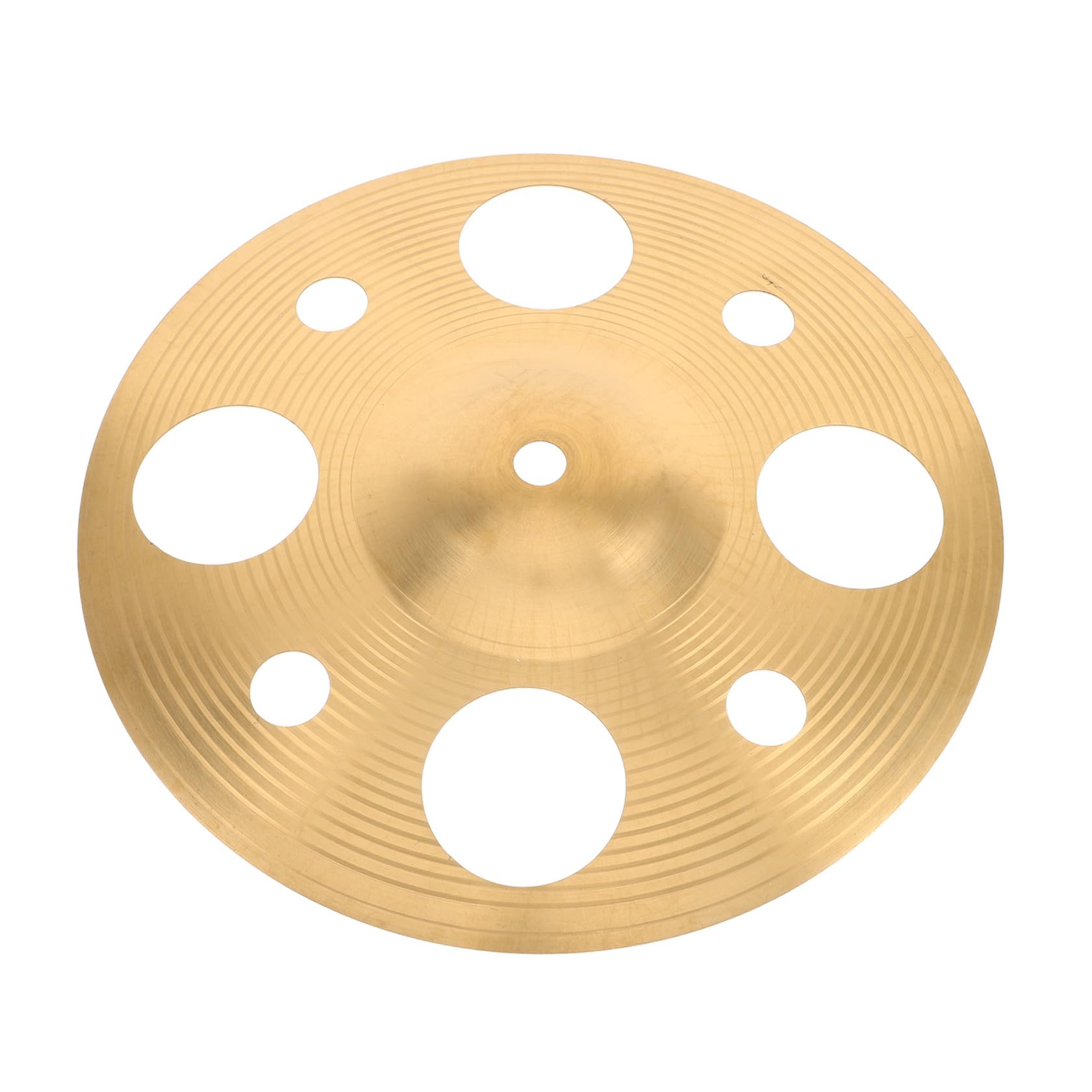 TOPBATHY Trommelbecken Mit Loch 9 Zoll Goldenes Effektbecken Aus Legierung Für Percussion Splash-Becken Mit Wasserklang Leichtes Handbecken Für Bühne Musikunterricht Und Outdoor