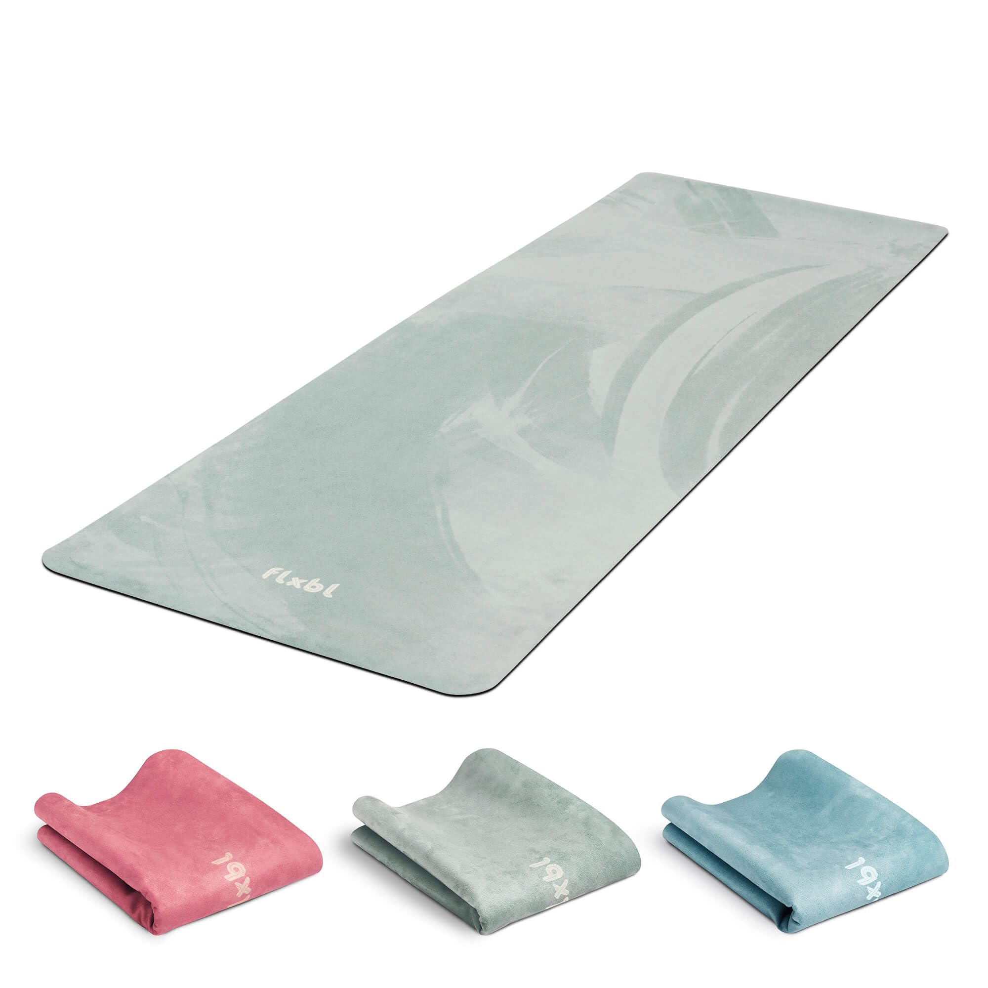 FLXBL Travel Yoga Mat and Top Layer - Thin, Light, Foldable and Washable