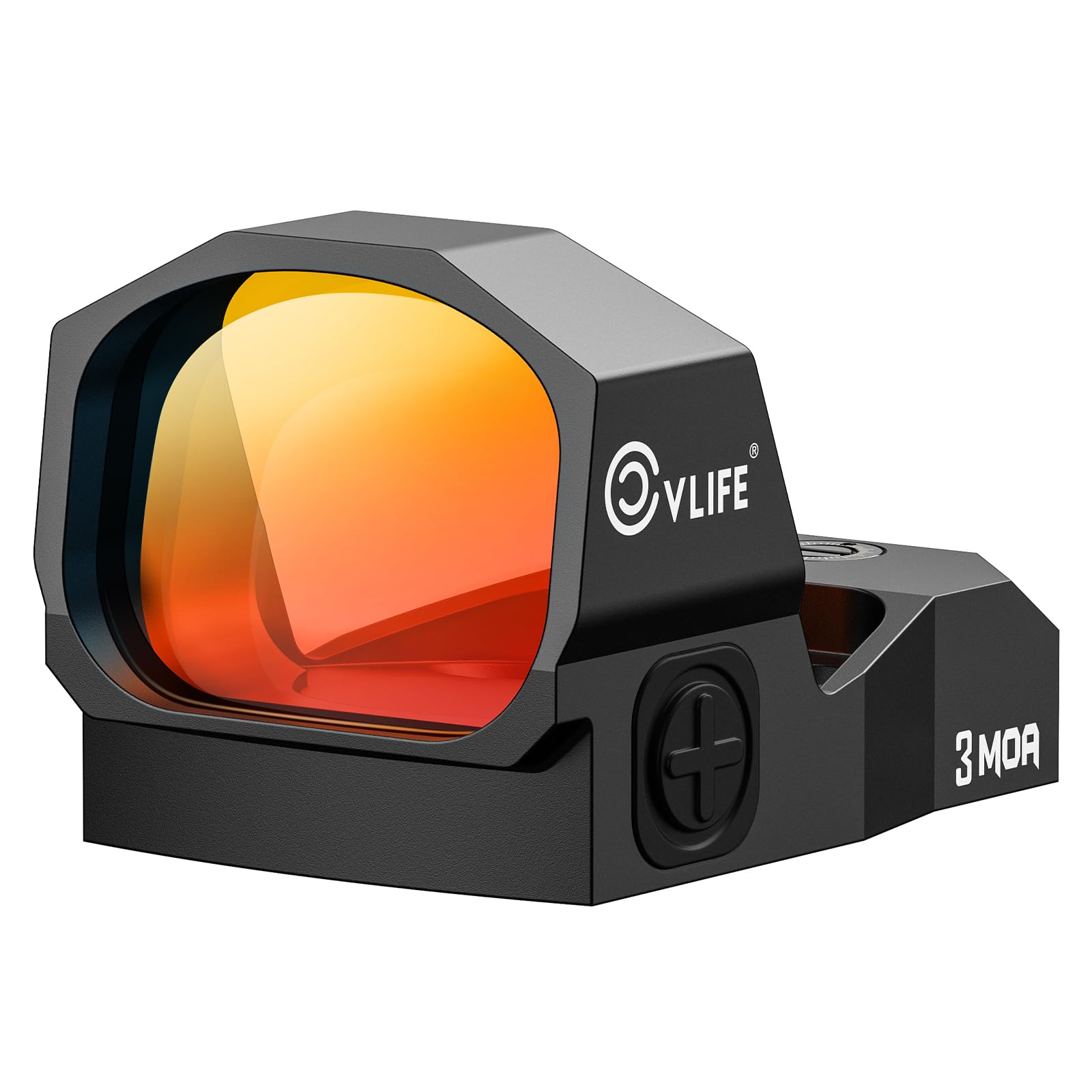 CVLIFE WolfCovert Full-Sized Optic, Motion Awake Red/Green Dot Sight for RMR Cut Footprint, 28mm Large Lens, 3MOA Shockproof Open Reflex Sight, with Adapter Plate for MOS and 21mm Picatinny Base.