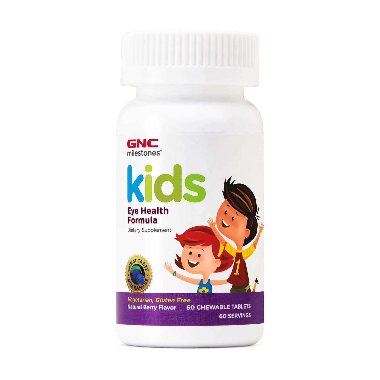 GNC Milestones Eye Health Formula, Lutein Zeaxanthin, Kids 2-12, 60 Ct