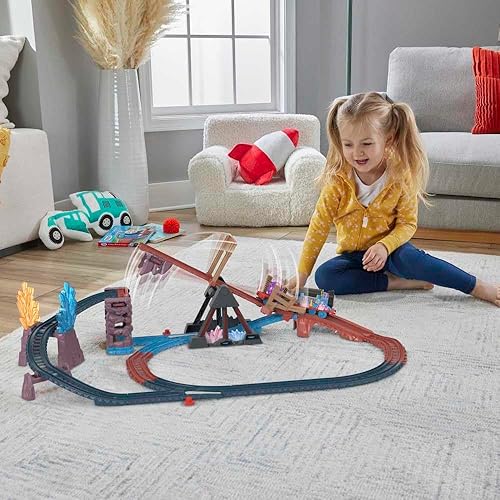 Miniatura 2 de Thomas & Friends Motorized Toy Train Set Crystal Caves Adventure with Thomas, Tipping Bridge & 8 Ft of Track for Preschool Kids Ages 3+ Years​