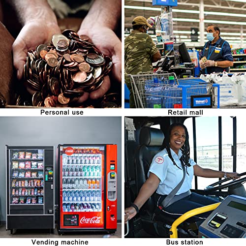 Coin Counter Machine,Electric Coin Counter,Nextlifei Coin Sorter Machine,Usd Coin Holders,Coin Wrapper/Roller Machine,500 Coins Capacity Change Counter Machine,Comes With 50 Preformed Coin Wrapper #TOP5