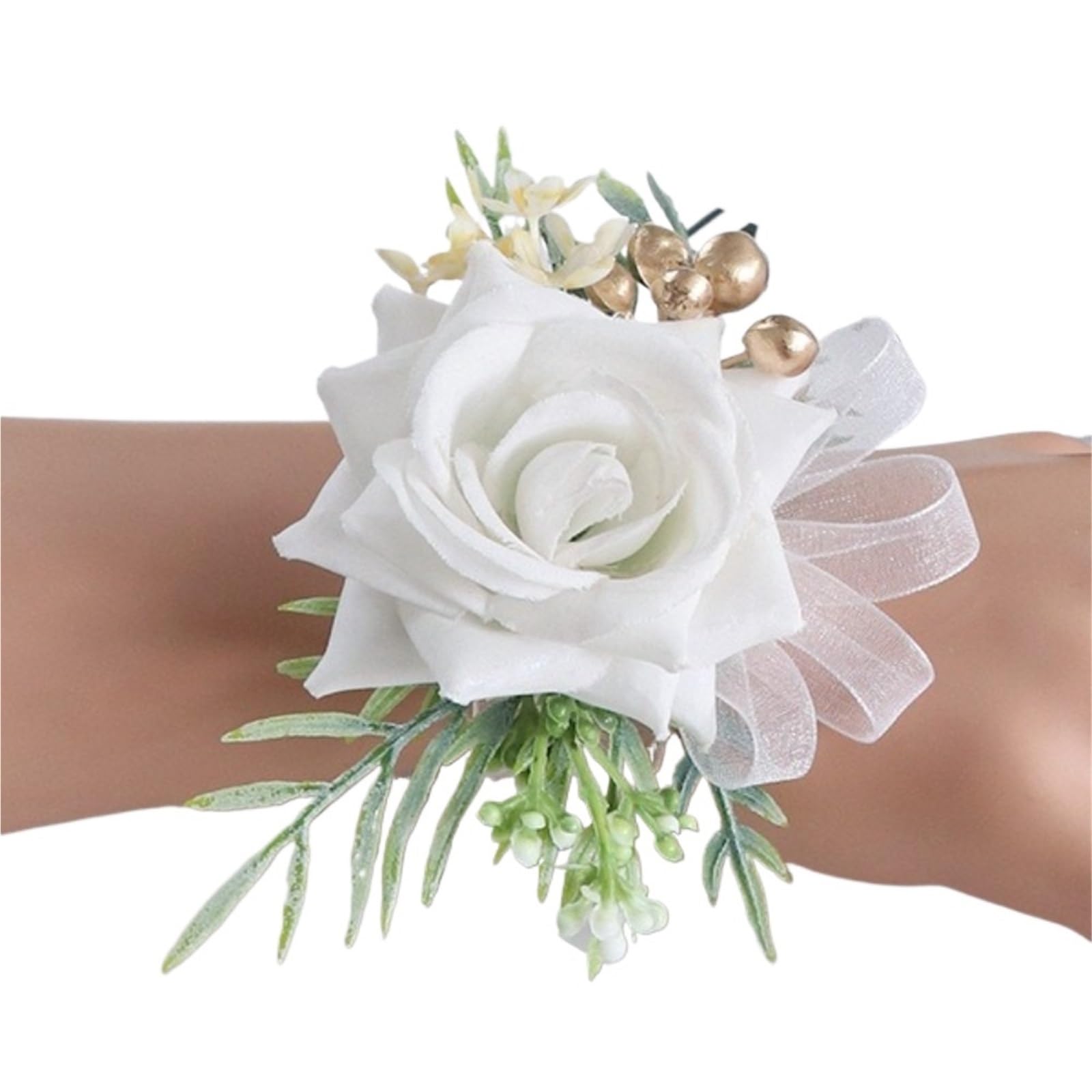 GHHZML Boutonniere Simulated Floral Corsage Bride Brooch Pin Artificial Flower Silk Wedding Boutonnieres Calla Lily Groom