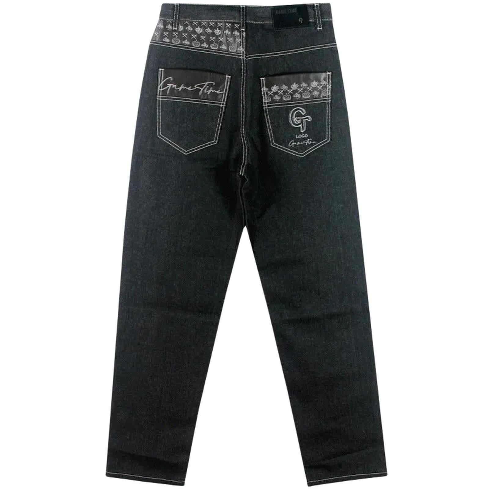 Jeans Uomo Larghi High Street Jeans Uomo Straight Baggy Denim Pants