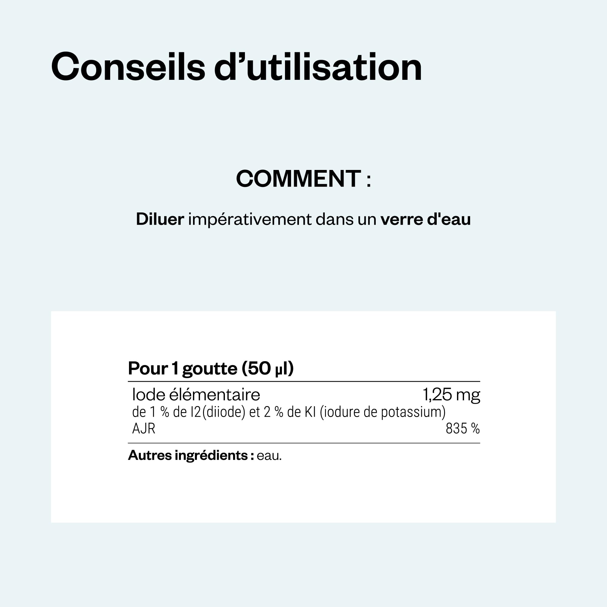 Lugol 1% - Iode en Gouttes - Soutient de la Thyroïde - Nettoie Plaies et Brûlures - Solution iodo-iodurée - 1000 gouttes - SuperSmart