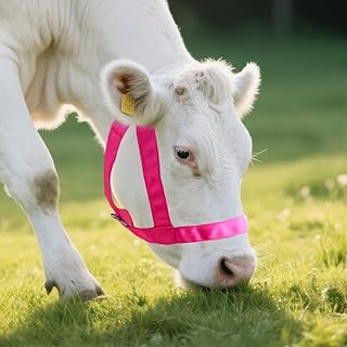 perixir Cow Halter Cattle Halters Calf Halter，Adjustable Nylon Livestock Cattle Halter，for Miniature Horse Donkey Goat Foal