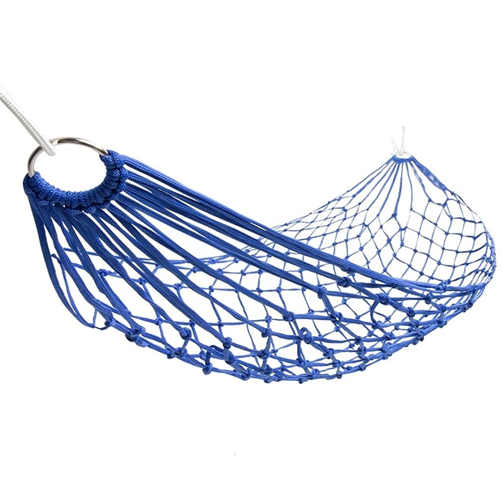 Camping hammock, Portable Hammock Swing Bed Meshy Rope Hammocks Sleeping Net with 2 Tree Straps