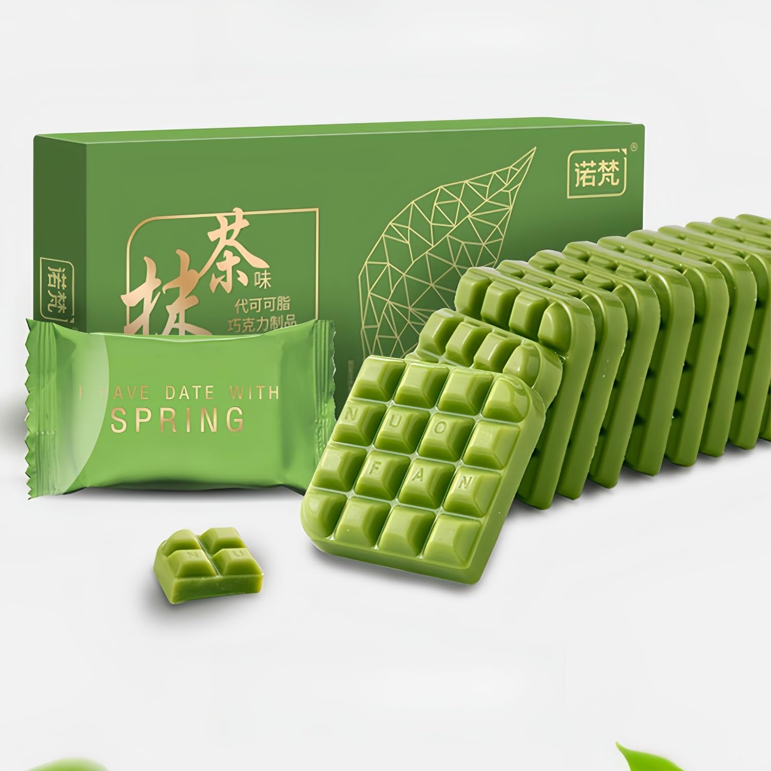 WSYLS -Cioccolato al matcha (110/scatola*1scatola), snack cinesi al gusto di matcha, snack asiatici, adatti come regali, dessert natalizi o spuntini per il tè pomeridiano