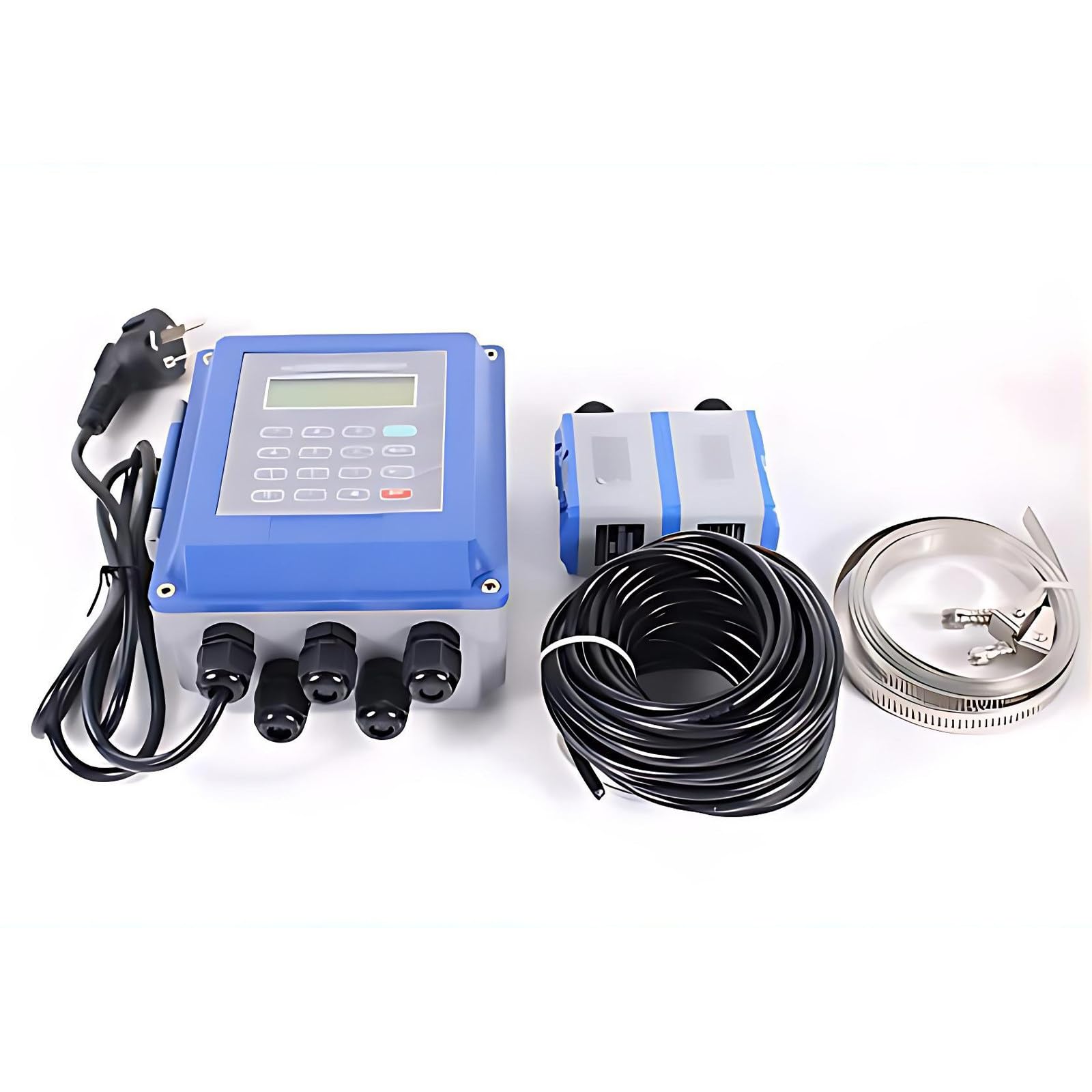 CGCSYZ Portable Clamp-On Ultrasonic Flow Meter for Liquids - Non-Invasive Digital Sensor for Water, Oil, Sewage | Battery-Powered, -30~160℃, DN15-DN6000mm Compatibility