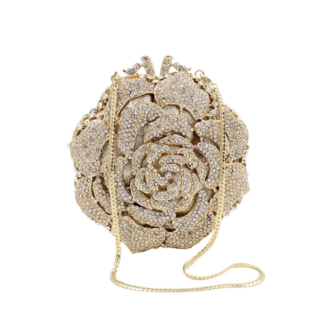Sac de dîner en métal sculpté Rose Bag le raffinement absolu des grands banquets