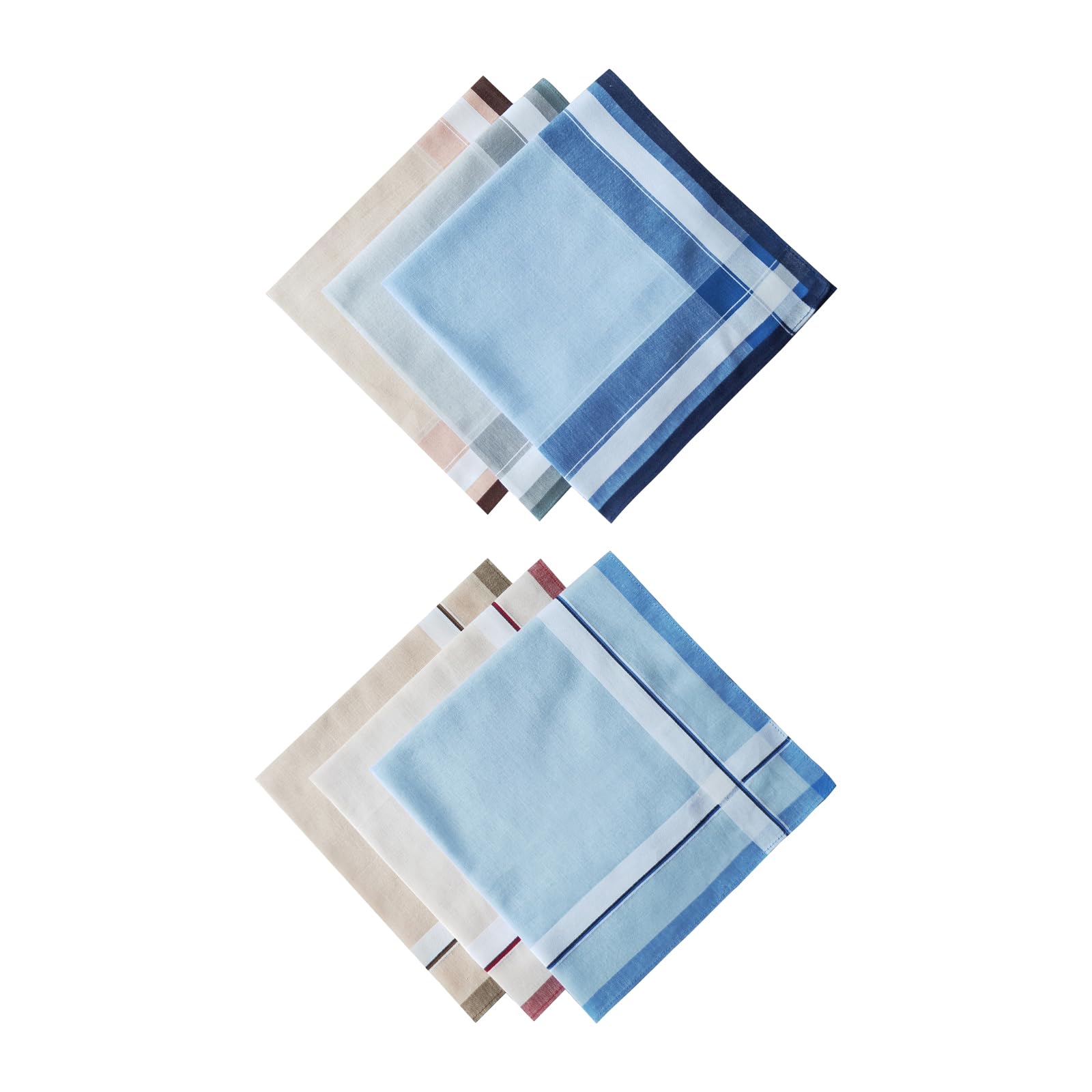Buxuaaaa 6PCS Men ' s Handkerchiefs Hankies Cotton Fabric Handkerchief 40x40cm for Comfort and Elegant in Every Occasion Formal Occasion Handkerchiefs