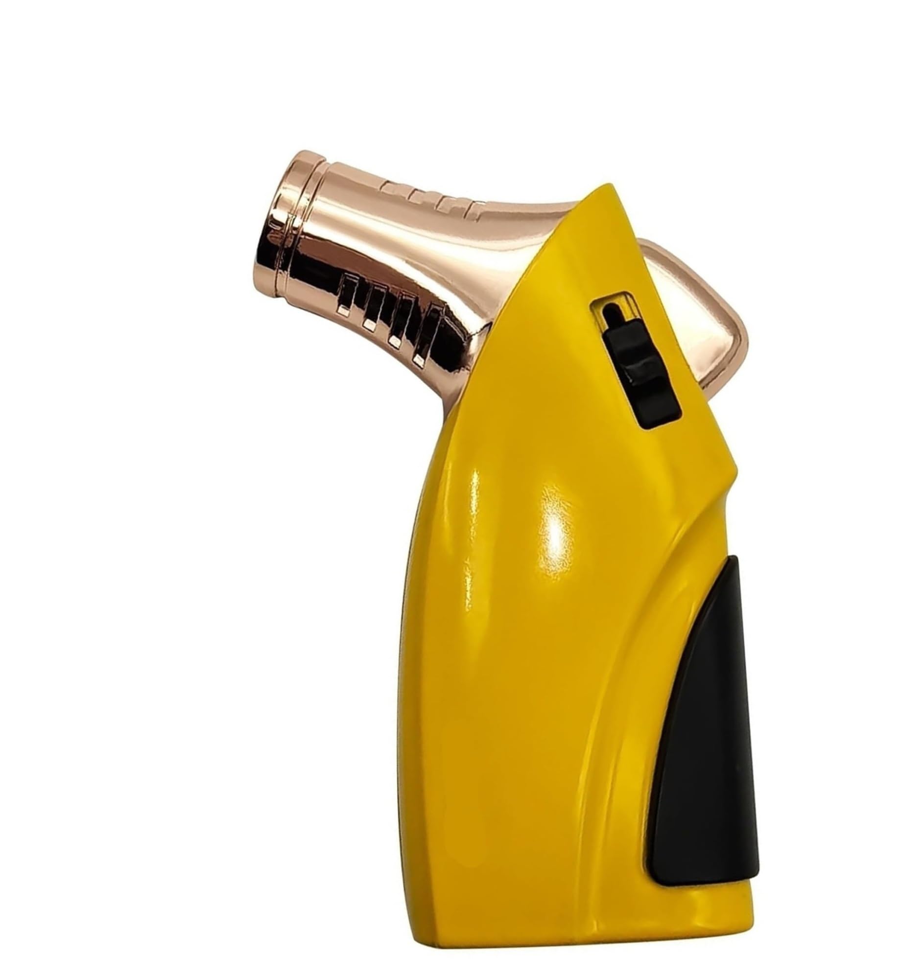Windproof Triple-Flame Refillable Lighter (with Safety Lock)(Yellow)