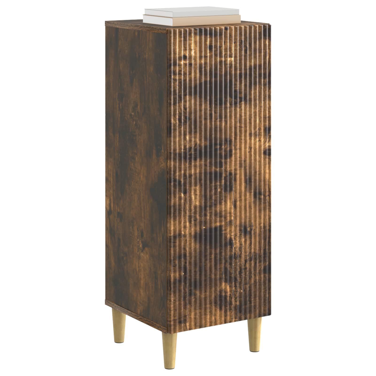 Kredens dąb wędzony 33 x 34,5 x 90 cm materiał drewnopochodny