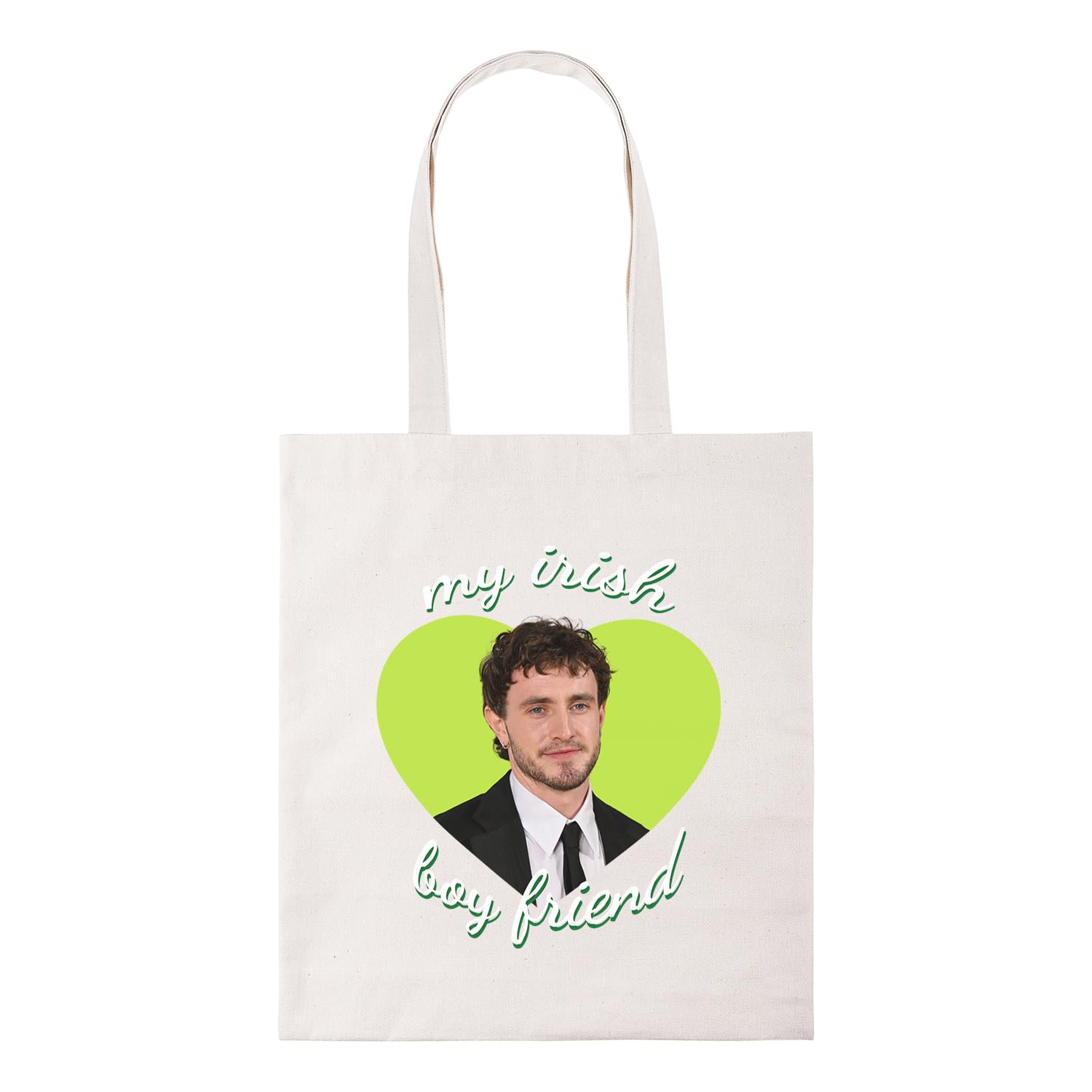 New Spirit Original I love my Irish Boyfriend Paul Mescal novelty meme iconic tote bag cotton shopper shopping bag reusable bags