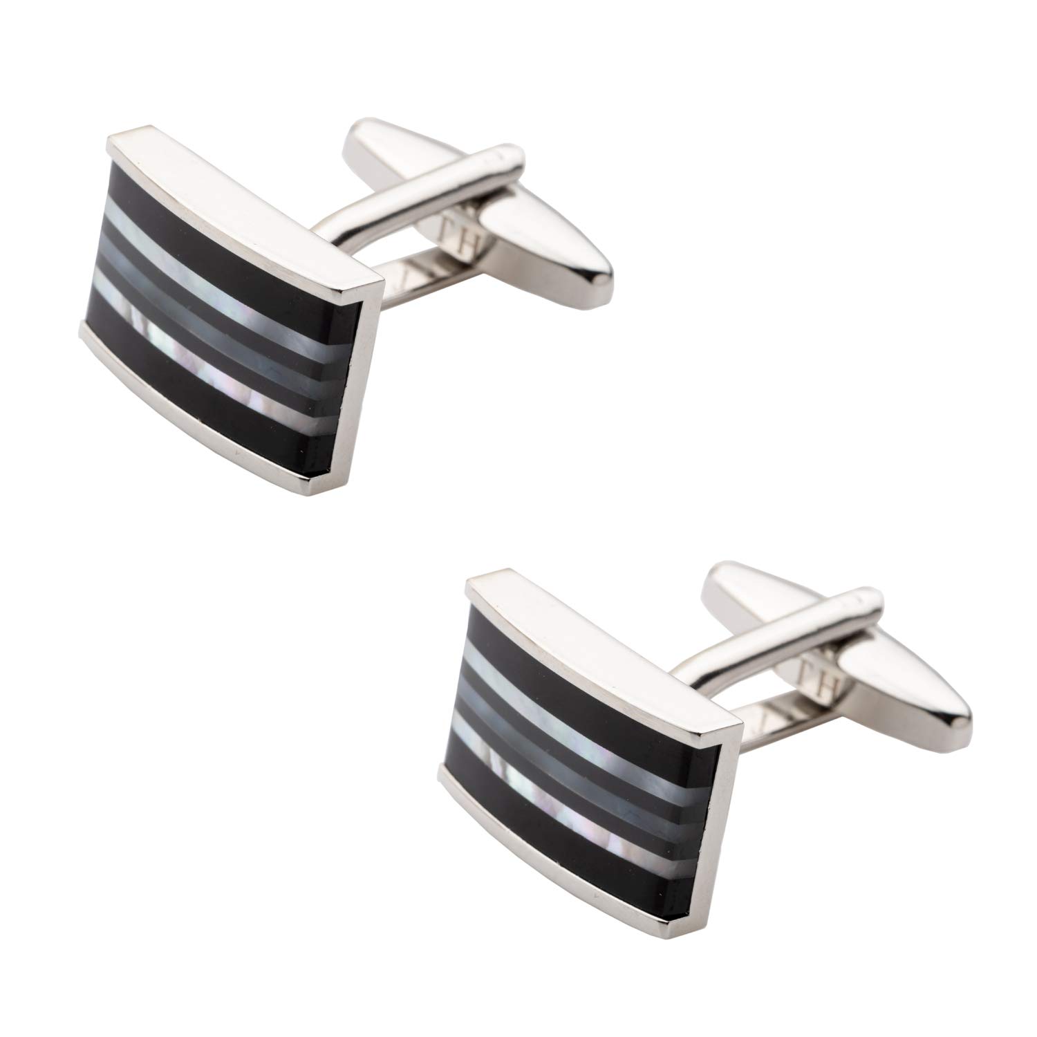MOP Rectangular 3 Stripe For Cufflinks for Men-image-25