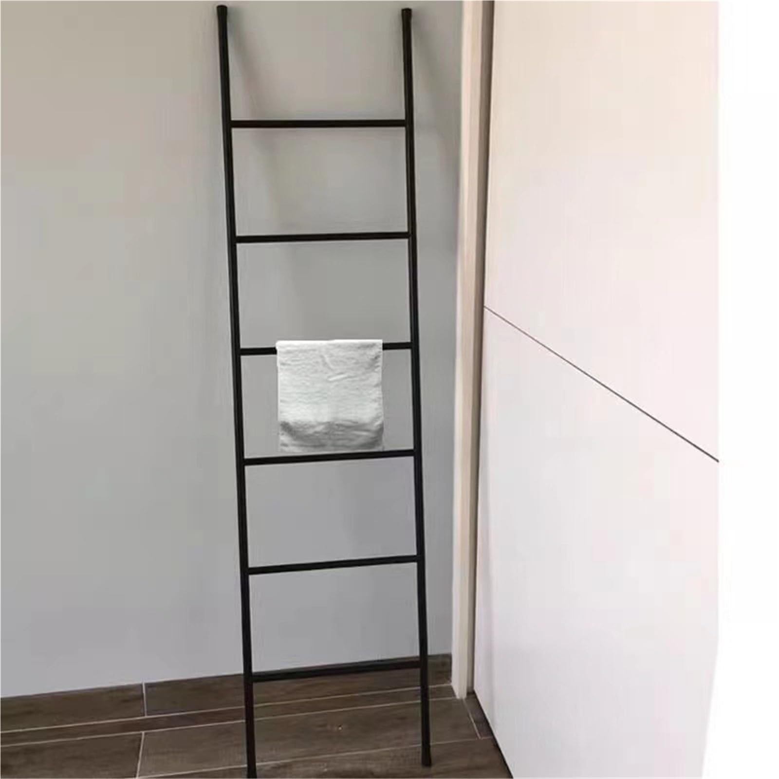 Handtuchleiter Aus Metall 6 Sprossen Freistehende Wäscheleiter Für Handtücher Kleidung Badezimmer Wohnzimmer Büro Dekorative Leiter(Gold)