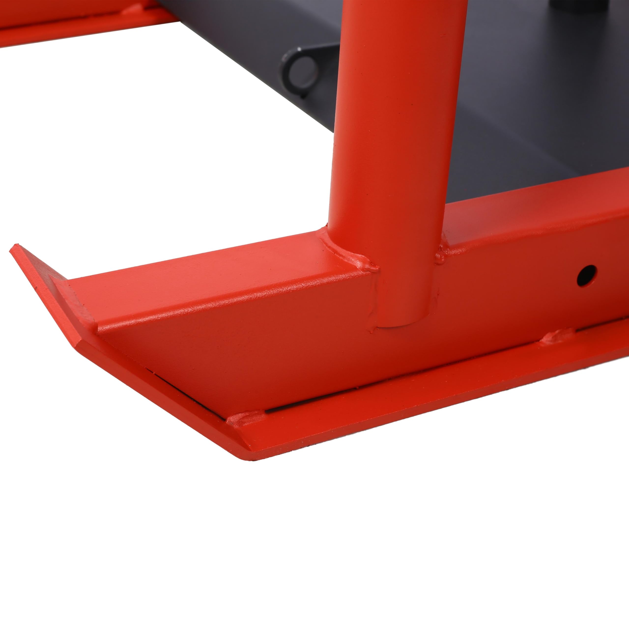 Lunanniu Weight Training Sled Push Pull Drag Speed Power Training Equipment Strength Sled with Removable Push Poles Harness and Straps for 1 Inch and 2 Inch Weight Plates Black+Red