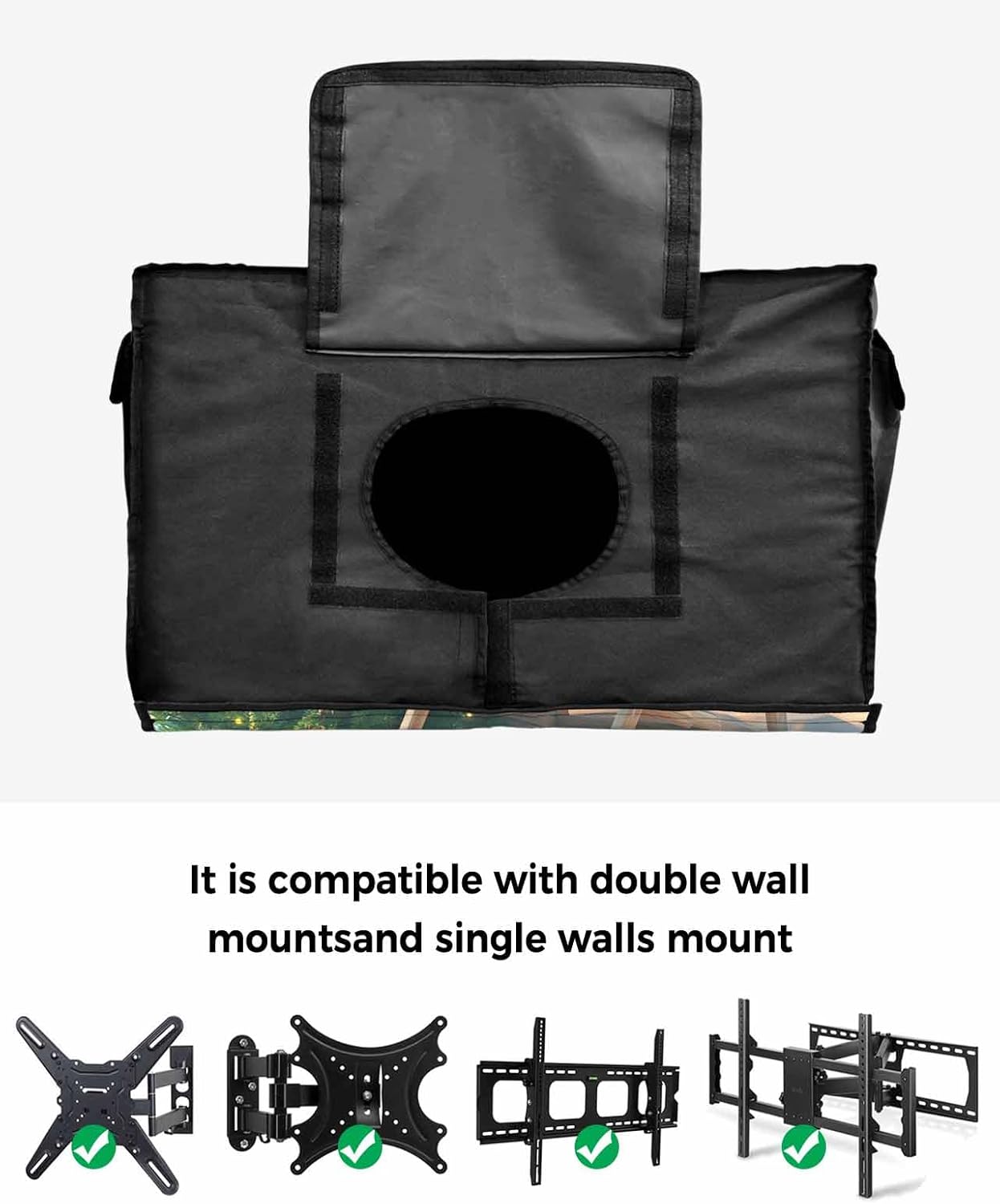 Christmas Koala Coastal Outdoor TV Cover 70"-75" - 600D Waterproof TV Cover Weatherproof TV Screen Protector Dustproof Winter Xmas Tree Balls Star Green TV Display Protector for Outside Flat Screen TV