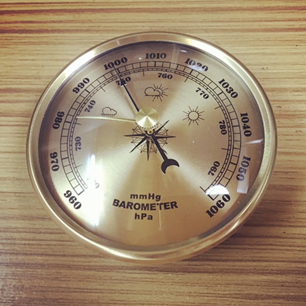 External Barometer Metal Dial Weather Monitor 90mm Professional Weather Station | Wall ...