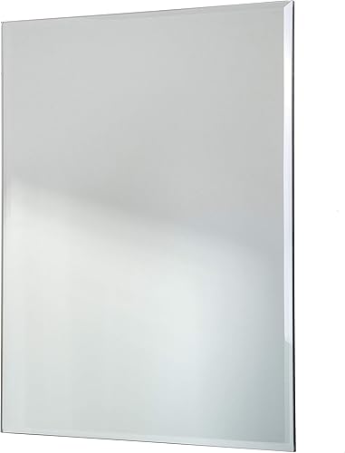 Miniatura 6 de Red Co. Espejo de pared rectangular minimalista moderno, sin marco con borde biselado, grande, 12 x 18 pulgadas