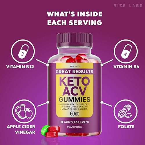Miniatura 4 de Gomitas Keto ACV Great Results, gomitas avanzadas de vinagre de sidra de manzana (300 gomitas) (paquete de 5)