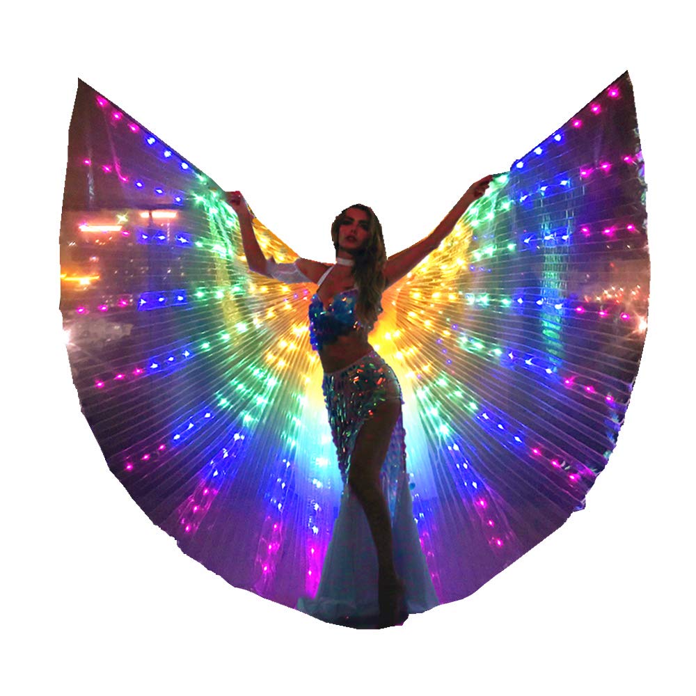 LED Isis Wings Glow Light Up Belly Dance Costume